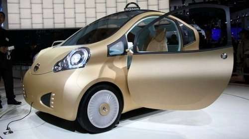 Nissan unveiled the Nuvu, a prototype for an electric city car