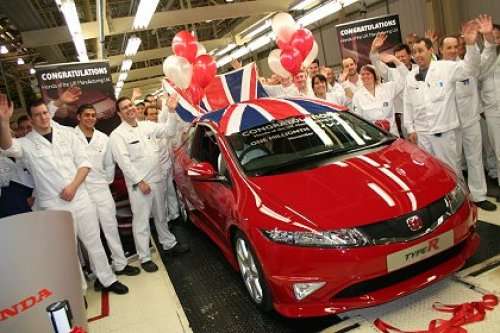 Honda produced its one millionth Swindon-built Civic, a red Type-R destined for the British market