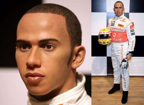 Madame Tussauds unveiled a waxwork of Lewis Hamilton in his Vodafone McLaren Mercedes race suit