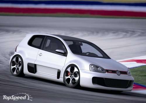 The Volkswagen Golf GTI W12 concept made its UK debut at the GTI International show, an independently organised event at Bruntingthorpe proving ground in Leicestershire