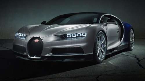 The Bugatti Chiron, a mid-engined, two-seated sports car, developed and manufactured in Molsheim, France, by Bugatti Automobiles S