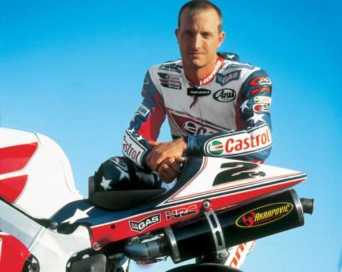 Future World Superbike champion Colin Edwards received his first motorcycle, a Suzuki JR50, as a Christmas present at the age of 3