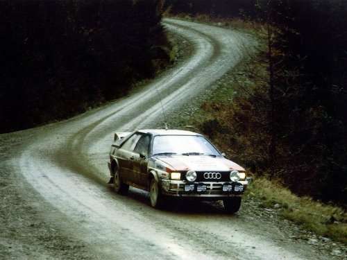 Hannu Mikkola and Arne Hertz won the RAC Rally with an Audi Quattro