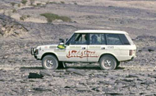 British Army Brigadier John Hemsley and his wife and Dr Lucy Hemsley, driving a Range Rover began their record-breaking journey from Capetown, South African to London